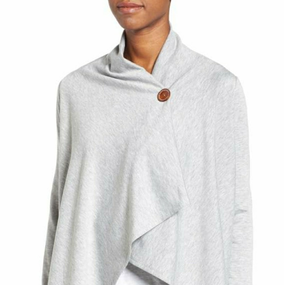 One-Button Wrap Cardigan